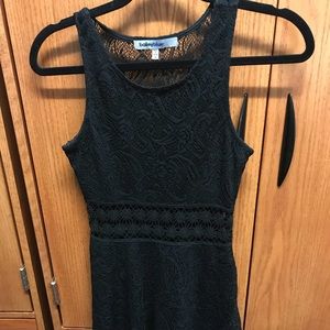Black lace skater dress